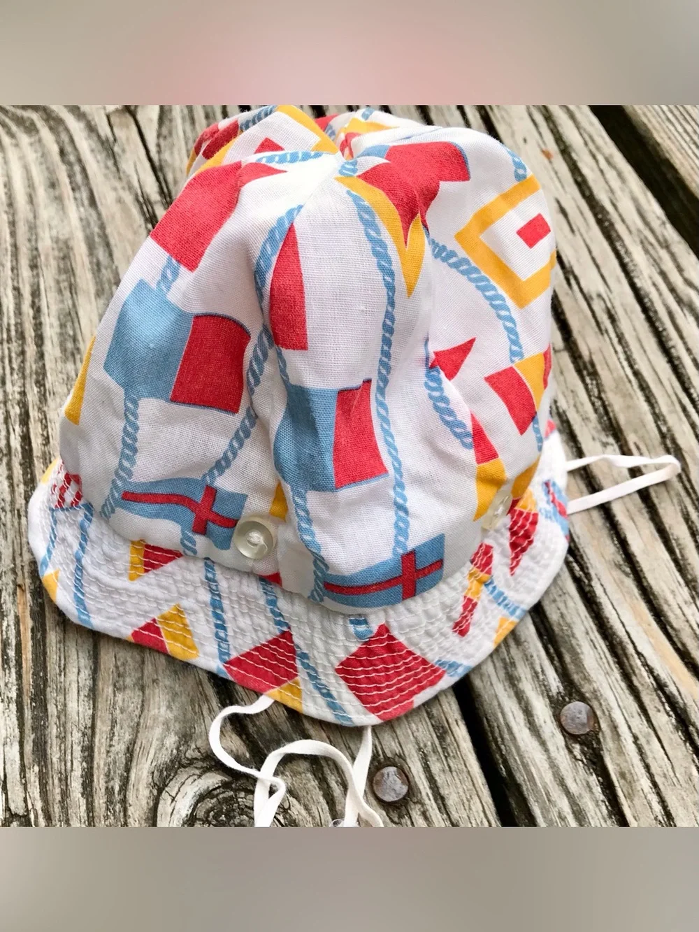 80s Girl Nautical Hat MONTGOMERY WARD Stripe Onepiece Outfit Tooth Fairy Case
